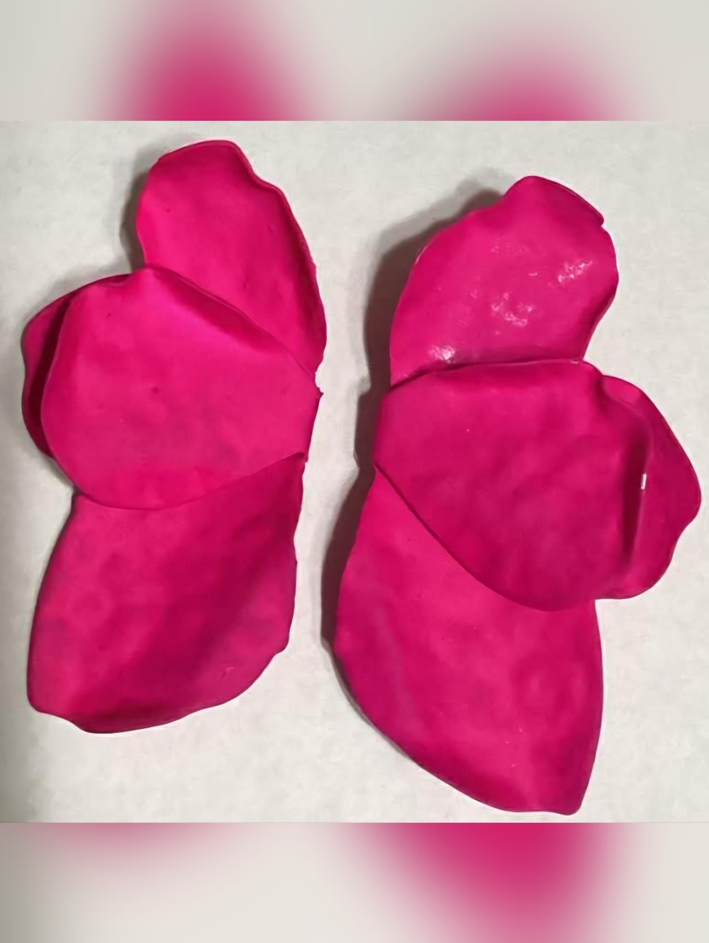 Hot Pink Petal Drop Earrings - Women Jewelry Earrings